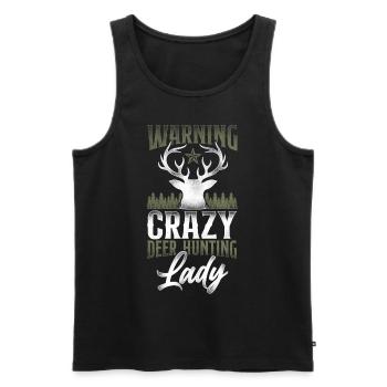 Buck Deer Hunting Hunter Girl - Men's Premium Organic Tank Top - black - Front - Michal (187cm)