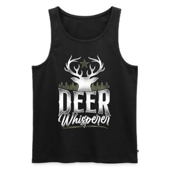 Buck Deer Hunting Hunter Vintage - Débardeur bio Premium Homme - noir - Devant - Michal (187cm)
