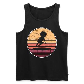 Trampoline Artwork Cute Trampolining - Men's Premium Organic Tank Top - black - Front - Michal (187cm)