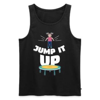 It Up Trampoline Trampolining - Men's Premium Organic Tank Top - black - Front - Michal (187cm)