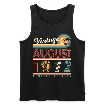 50. Jahrestag August 1972 - Männer Premium Bio Tank Top - Schwarz - Vorne - Michal (187cm)