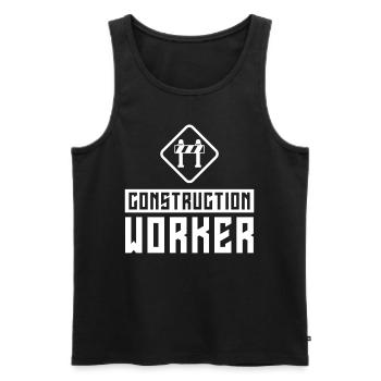 Construction Worker Construction Teamwork Construction Site Team - Men's Premium Organic Tank Top - black - Front - AI Model Male 178 light (178cm)