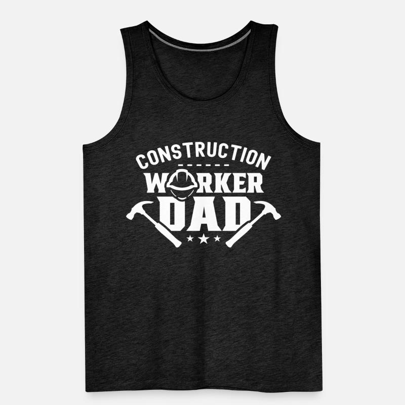 Construction worker Father Teamwork Construction Construction Site Team Men's Premium Organic Tank Top
