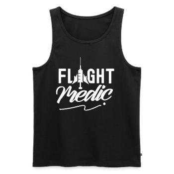 Aviation medicine Profession Flight nurse Flight doctor - Men's Premium Organic Tank Top - black - Front - Michal (187cm)