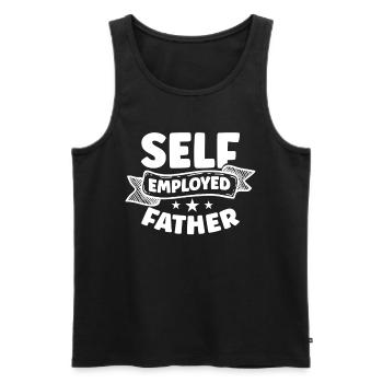 Self-employed father Freelancer Self-employed - Men's Premium Organic Tank Top - black - Front - AI Model Male 178 light (178cm)