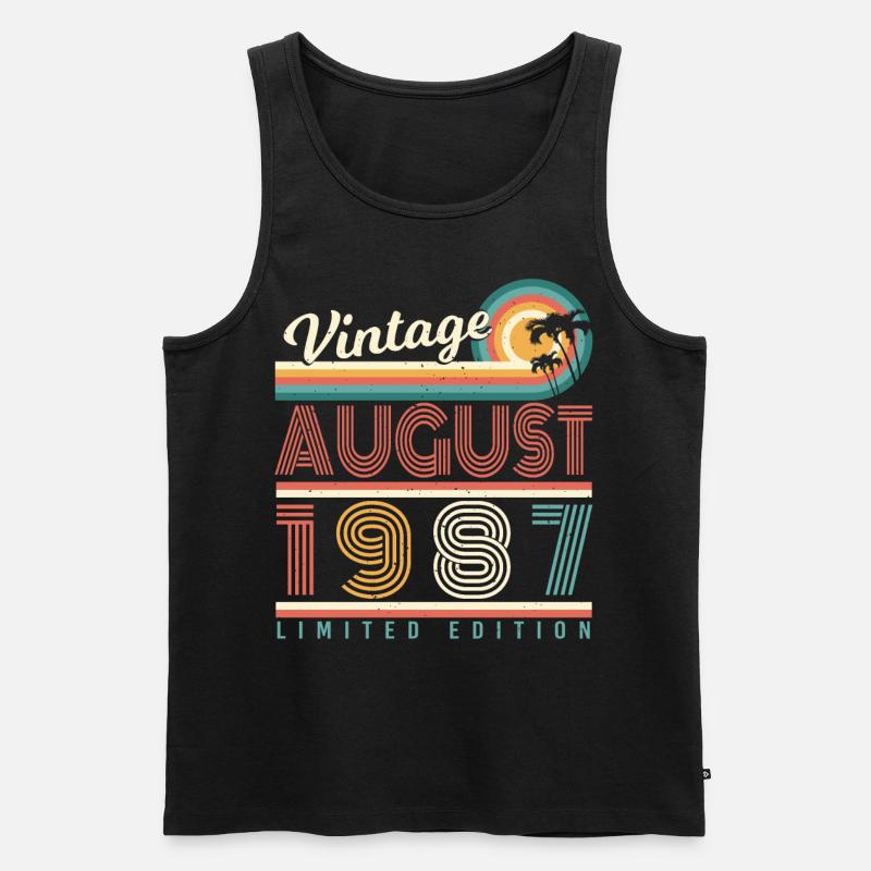 Geboren Im August 1987 - Männer Premium Bio Tank Top - Schwarz