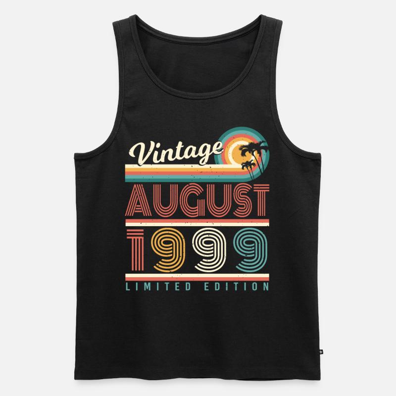 Geburtsmonat August 1999 - Männer Premium Bio Tank Top - Schwarz
