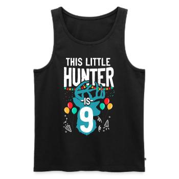 Buck Deer Chasse Hunter Kid - Débardeur bio Premium Homme - noir - Devant - AI Model Male 178 light (178cm)