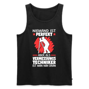 Vermessungstechniker sind perfekt Vermesser - Männer Premium Bio Tank Top - Schwarz - Vorne - AI Model Male 178 light (178cm)