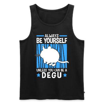 Dann sei ein Degu Nagetier Chile Degu - Männer Premium Bio Tank Top - Schwarz - Vorne - AI Model Male 178 light (178cm)