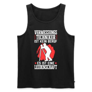 Vermessungstechniker ist kein Beruf Vermesser - Männer Premium Bio Tank Top - Schwarz - Vorne - AI Model Male 178 light (178cm)