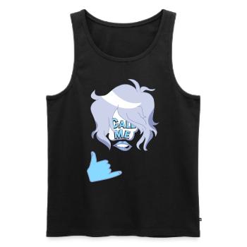 Me Series - Call Me - Men's Premium Organic Tank Top - black - Front - AI Model Male 178 light (178cm)