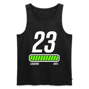 23rd birthday 23 years birthday - Men's Premium Organic Tank Top - black - Front - Michal (187cm)
