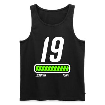 19th birthday 19 years Loading loading beam - Men's Premium Organic Tank Top - black - Front - Michal (187cm)