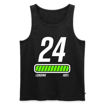 24. Geburtstag 24 Jahre Glückwunsch - Männer Premium Bio Tank Top - Schwarz - Vorne - AI Model Male 178 light (178cm)