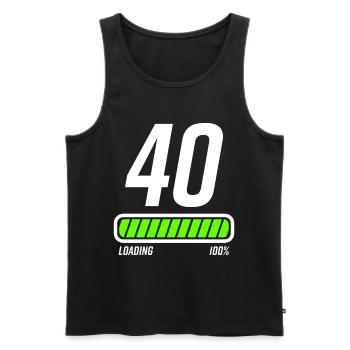 40 ans de félicitations anniversaire - Débardeur bio Premium Homme - noir - Devant - Michal (187cm)