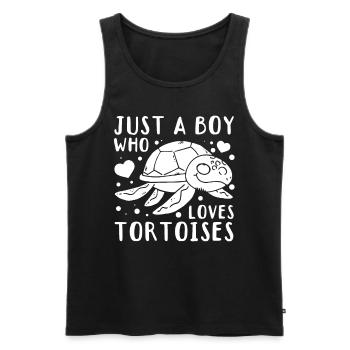 Turtle Tortoises Lover - Juste un garçon qui - Débardeur bio Premium Homme - noir - Devant - Michal (187cm)