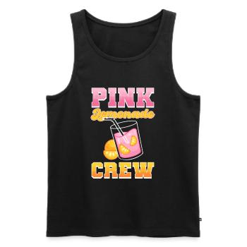 Pink Lemonade Crew Lemonde Stand Lemonade Boss - Men's Premium Organic Tank Top - black - Front - AI Model Male 178 light (178cm)
