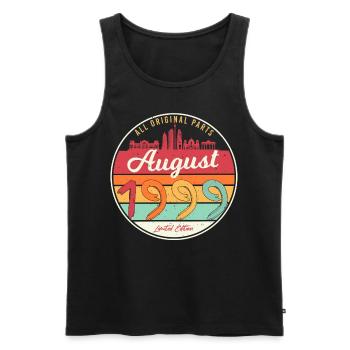 Geboren August 1999 - Männer Premium Bio Tank Top - Schwarz - Vorne - Michal (187cm)