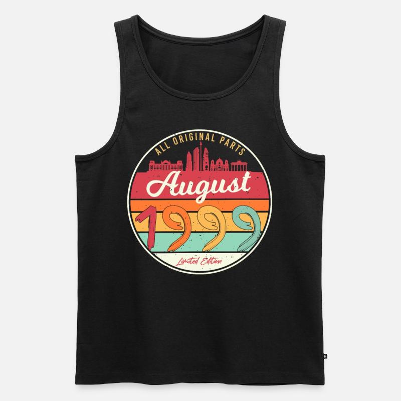 Geboren August 1999 - Männer Premium Bio Tank Top - Schwarz