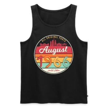 Limited Edition August 1966 - Men's Premium Organic Tank Top - black - Front - Michal (187cm)