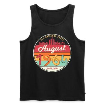 Limited Edition August 1964 - Men's Premium Organic Tank Top - black - Front - Michal (187cm)