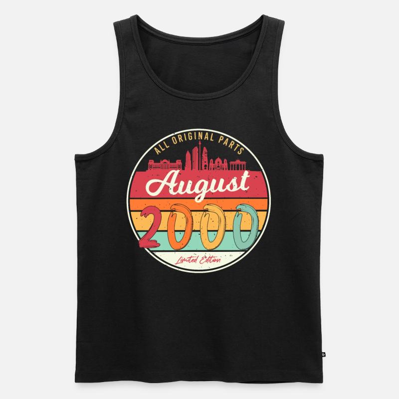 Geboren August 2000 - Männer Premium Bio Tank Top - Schwarz