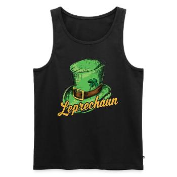 Leprechaun Gobelin Irlandais St Patrick’s Day Irlandais - Débardeur bio Premium Homme - noir - Devant - Michal (187cm)
