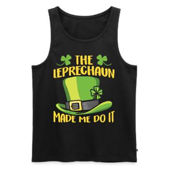 The leprechaun forced me to do so Ire Leprechaun - Men's Premium Organic Tank Top - black - Front - AI Model Male 178 light (178cm)