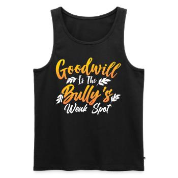 Der Gute Wille Ist Die Schwachstelle Des Mobbers - Männer Premium Bio Tank Top - Schwarz - Vorne - AI Model Male 178 light (178cm)