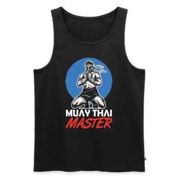 Muay Thai Master Martial Arts Fighter Fight - Men's Premium Organic Tank Top - black - Front - AI Model Male 178 light (178cm)