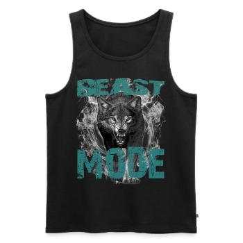 Chemise Beast Fashion Wolf - Débardeur bio Premium Homme - noir - Devant - Michal (187cm)