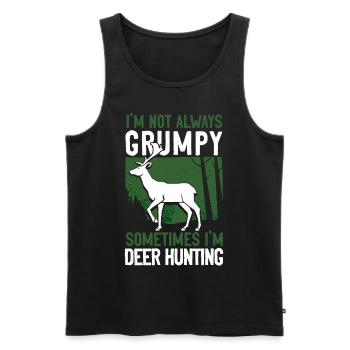 Buck Deer Hunting Hunter Dad - Men's Premium Organic Tank Top - black - Front - Michal (187cm)