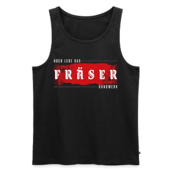Fräser T-Shirt - Männer Premium Bio Tank Top - Schwarz - Vorne - AI Model Male 178 light (178cm)