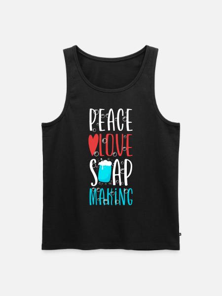 Soap Making Crafting Peace Love - Men's Premium Organic Tank Top - black