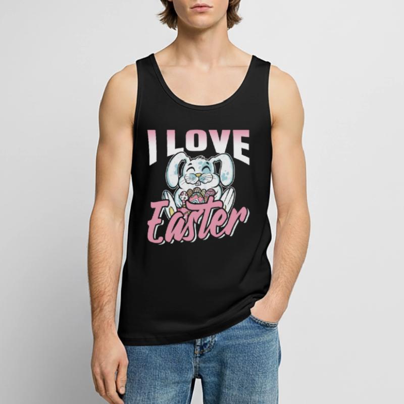 I love Easter Easter Easter Egg Easter Men's Premium Organic Tank Top