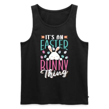Es Ist Eine Osterhasensache Ostern Osterfest - Männer Premium Bio Tank Top - Schwarz - Vorne - Michal (187cm)