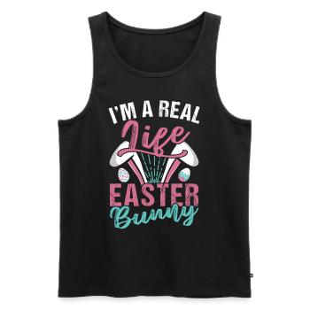 I Am A Real Easter Easter Easter - Men's Premium Organic Tank Top - black - Front - Michal (187cm)