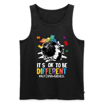 Autisme Cadeau Autiste Asperger TDAH Autisme - Débardeur bio Premium Homme - noir - Devant - Michal (187cm)