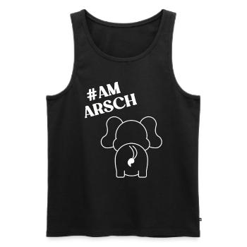 Cadeau d’éléphant pour Proboscis Africa Wilderness Zoo - Débardeur bio Premium Homme - noir - Devant - Michal (187cm)