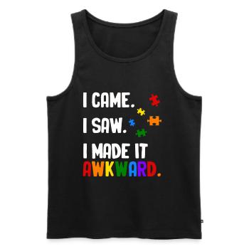 Autismus - Männer Premium Bio Tank Top - Schwarz - Vorne - Michal (187cm)