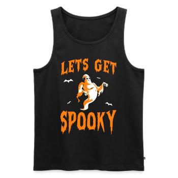 Halloween Costume Ghost Monster Spooky Skull Zombie - Men's Premium Organic Tank Top - black - Front - Michal (187cm)