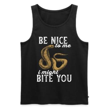 Schlange Giftig Kobra Reptilien Terrarium Snake - Männer Premium Bio Tank Top - Schwarz - Vorne - AI Model Male 178 light (178cm)