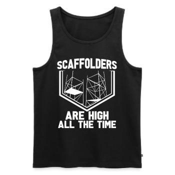 Gerüstbauer Geschenk Arbeit Beruf Bauarbeiter Job - Männer Premium Bio Tank Top - Schwarz - Vorne - Michal (187cm)