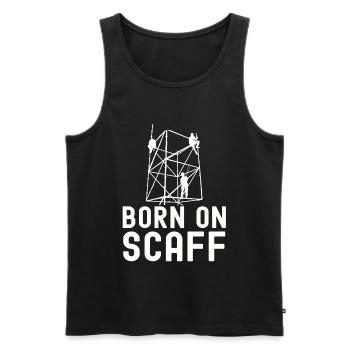 Gerüstbauer Tshirt - Männer Premium Bio Tank Top - Schwarz - Vorne - AI Model Male 178 light (178cm)