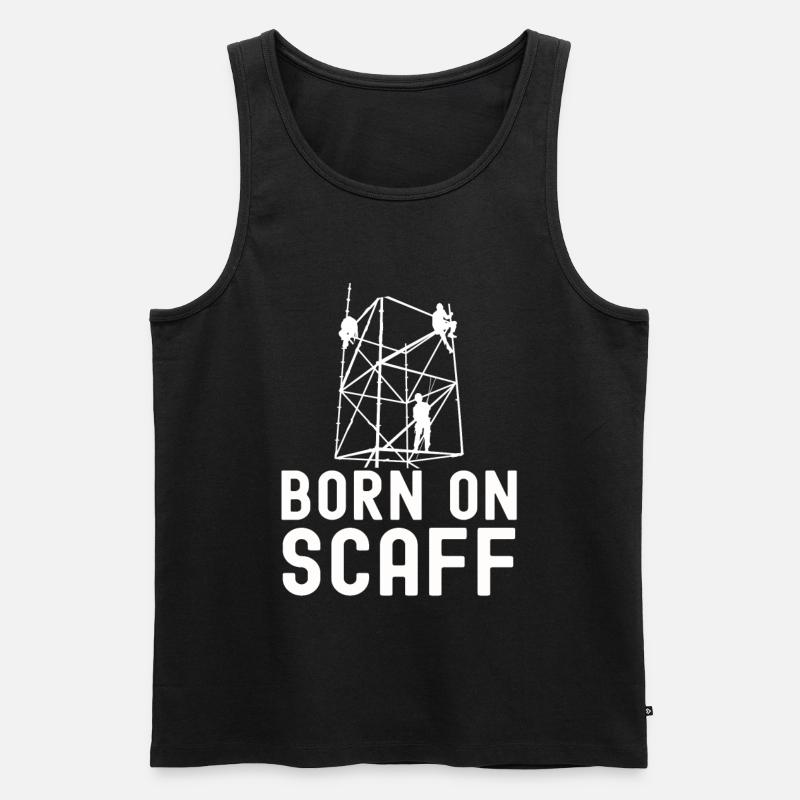 Tshirt constructeur d’échafaudages - Débardeur bio Premium Homme - noir