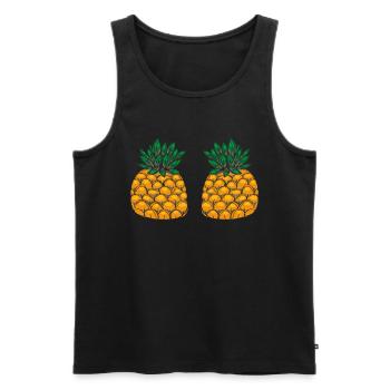 Ananas - Männer Premium Bio Tank Top - Schwarz - Vorne - Michal (187cm)