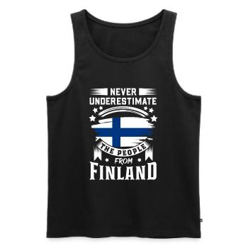 Finnland Geschenk Urlaub Lappland Heimat Finne - Männer Premium Bio Tank Top - Schwarz - Vorne - Michal (187cm)