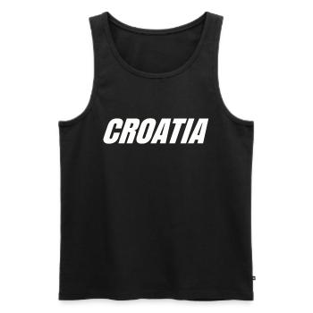 Kroatien Geschenk Herkunft Zagreb Hrvatska Heimat - Männer Premium Bio Tank Top - Schwarz - Vorne - AI Model Male 178 light (178cm)