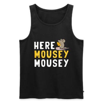 Souris Souris Cadeau Rat Rongeur Souris Souris Lousemaus - Débardeur bio Premium Homme - noir - Devant - Michal (187cm)